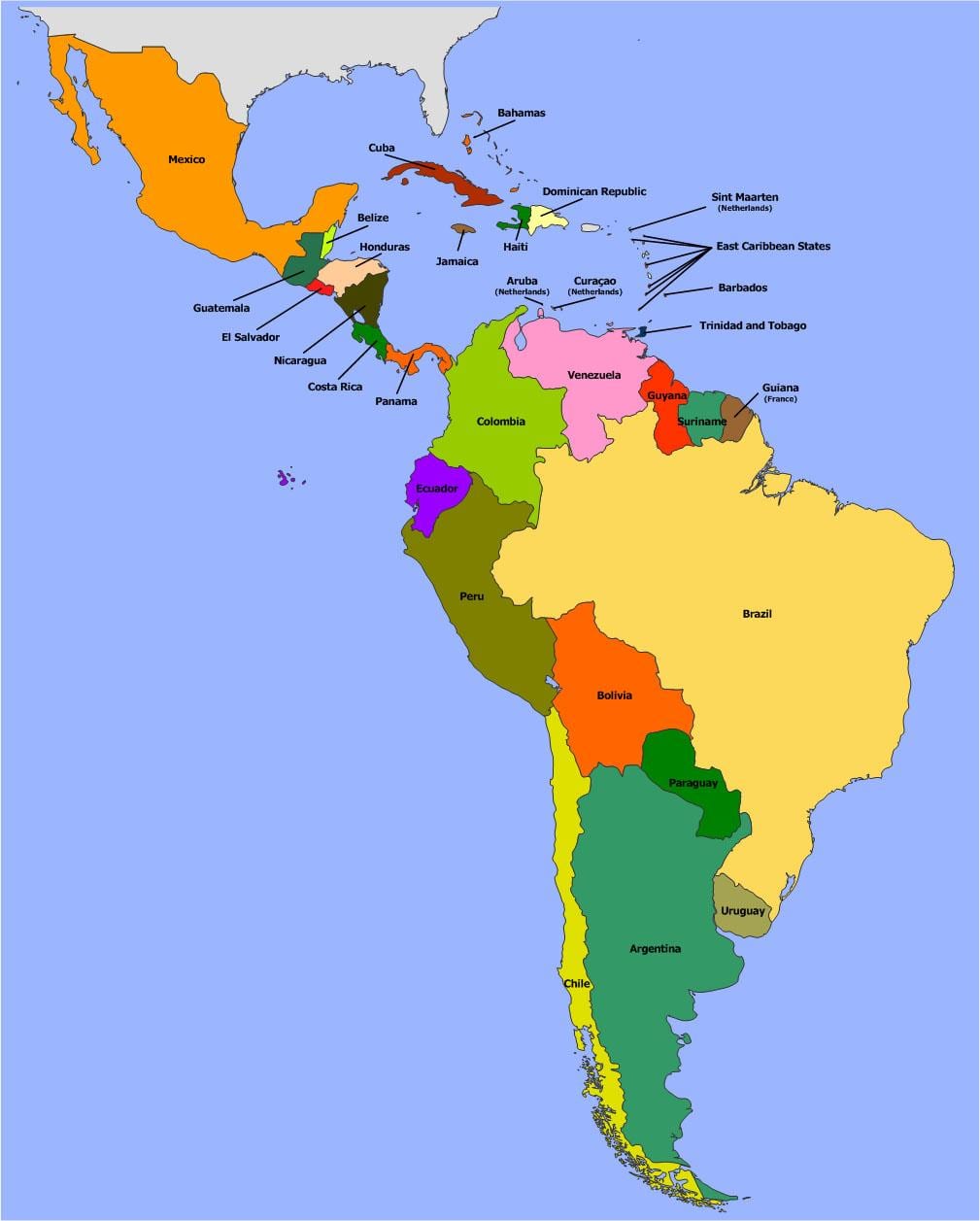 Mapa de Belice américa do sur