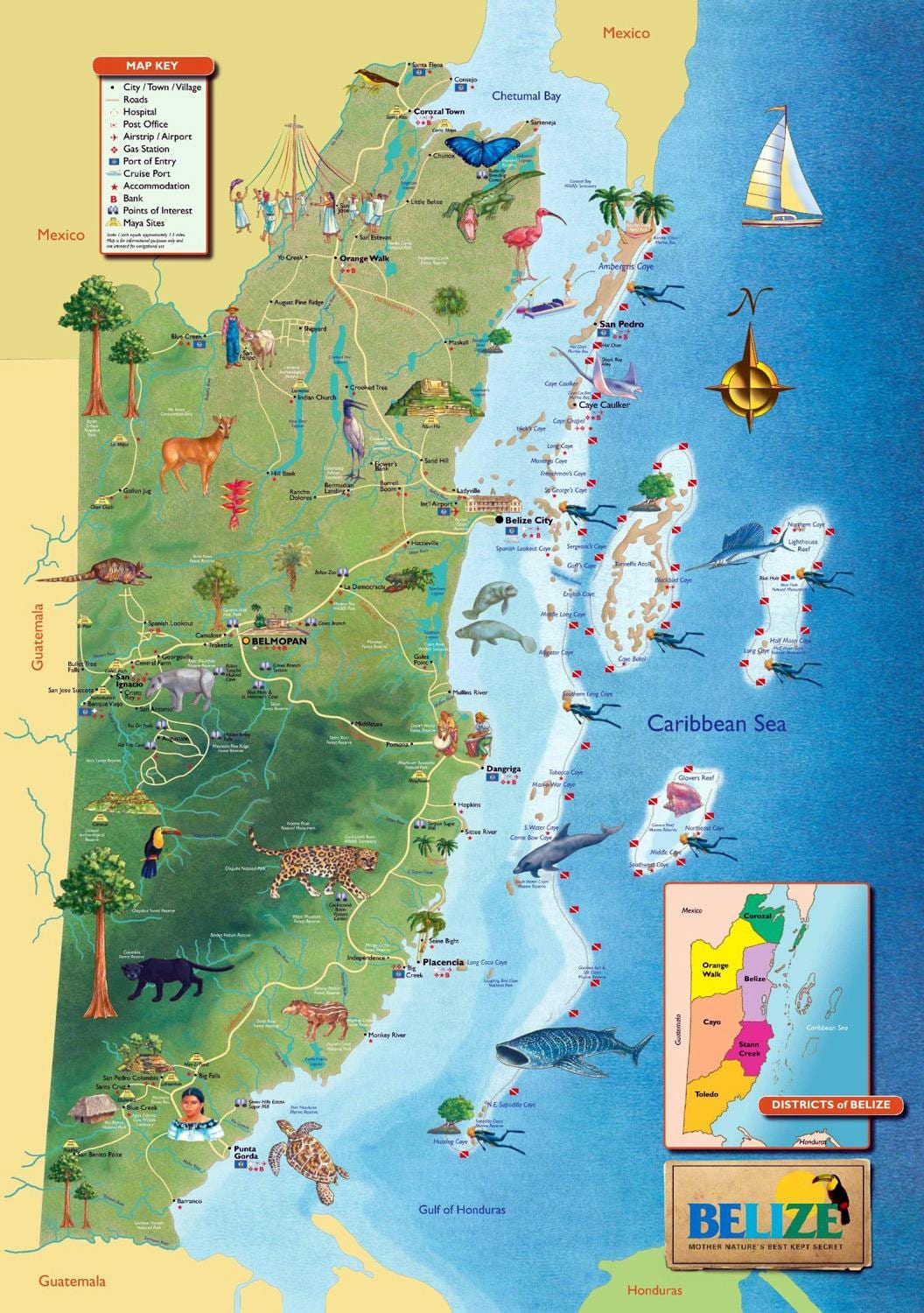 Mapa de Belice fervenzas