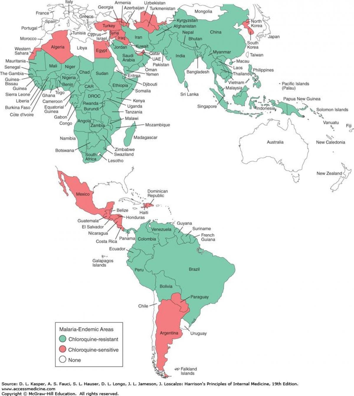 Mapa de Belice malaria