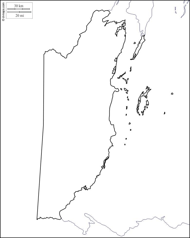 Mapa de Belice contorno