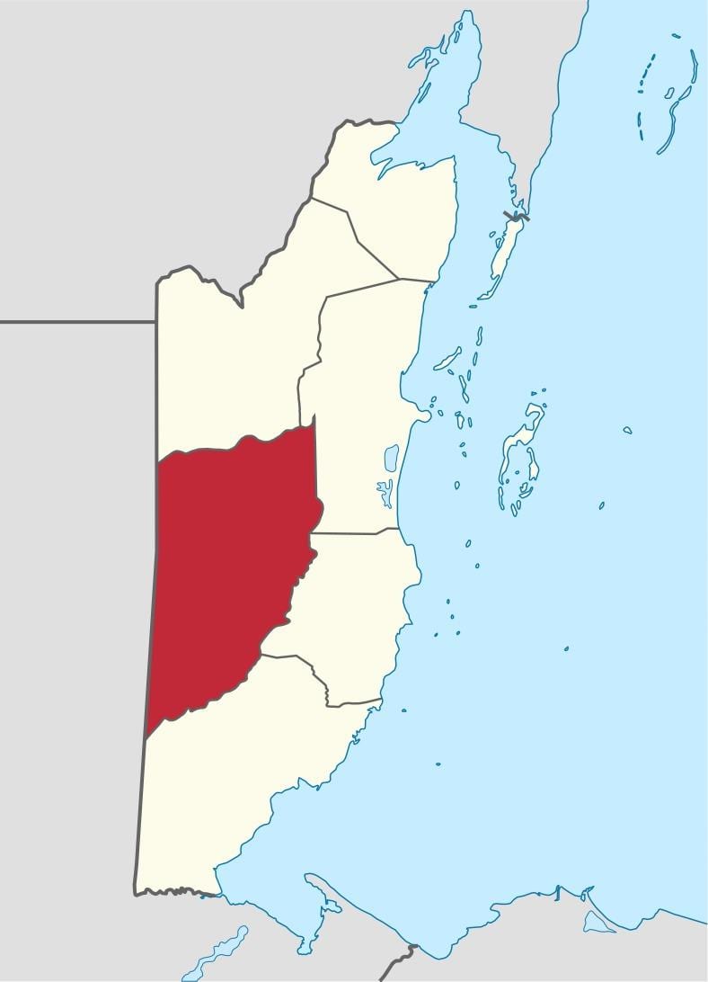 cayo provincia Belice mapa