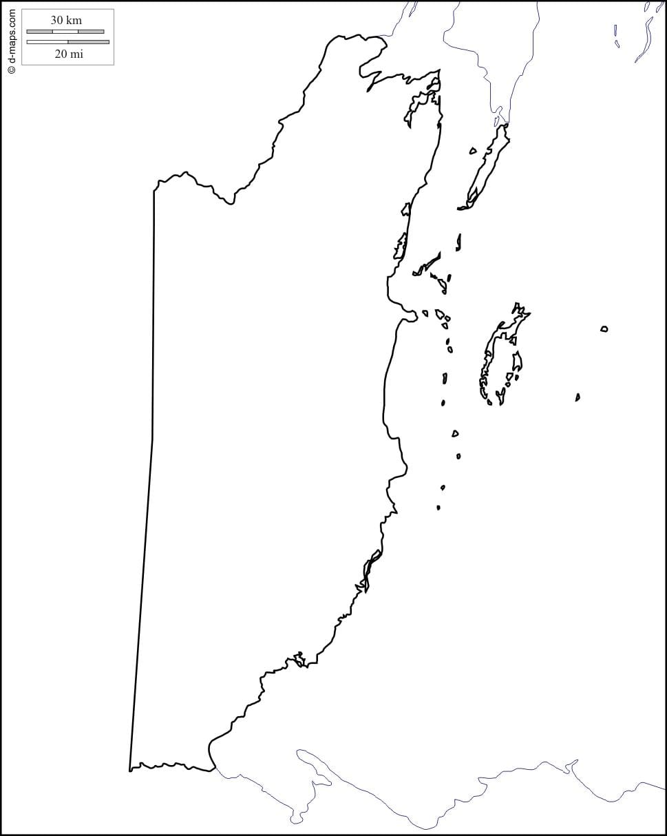 Mapa de branco Belice