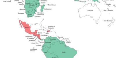 Mapa de Belice malaria 