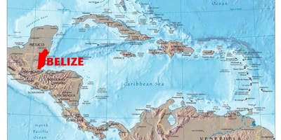Mapa de Belice américa central
