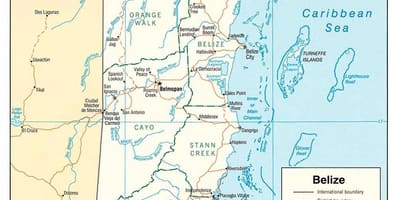 Belice ríos mapa