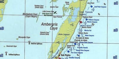 Mapa de Belice snorkeling