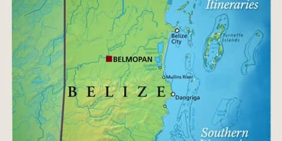 Mapa de Belice vela