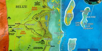 Mapa de Belice zoo
