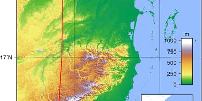 Mapa de física Belice