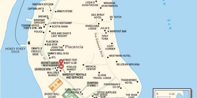 Mapa de placencia aldea Belice