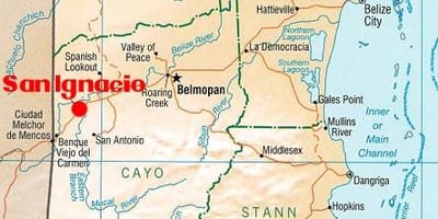 Mapa de san ignacio de Belice