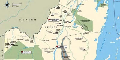 Mapa de sibun río Belice